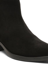 Load image into Gallery viewer, Women's Black Croco Texture With Suede Lether Mid-Ankle Blocked Heel Boots