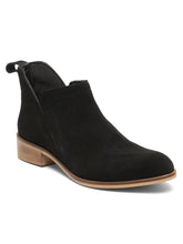 Load image into Gallery viewer, Women's Black Suede Leather Blocked Heel Boots
