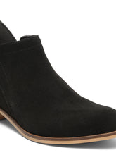 Load image into Gallery viewer, Women's Black Suede Leather Blocked Heel Boots