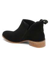 Load image into Gallery viewer, Women's Black Suede Leather Blocked Heel Boots