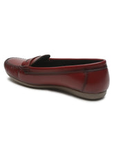 Load image into Gallery viewer, Women's Cherry Solid Leather Ballet Flat Shoes