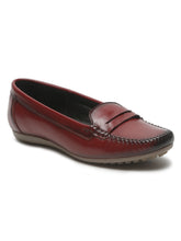 Load image into Gallery viewer, Women's Cherry Solid Leather Ballet Flat Shoes