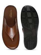 Load image into Gallery viewer, Men Leather Tan Thong Flip-Flop