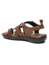 Load image into Gallery viewer, Men One Toe Leather Comfort Sandals With Velcro Closure