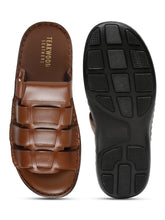 Load image into Gallery viewer, Men Tan Leather Sandals
