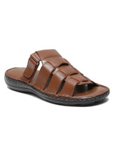 Load image into Gallery viewer, Men Tan Leather Sandals