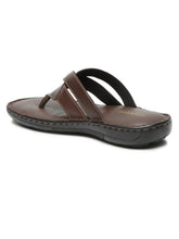 Load image into Gallery viewer, Men Leather Brown Thong Flip-Flop
