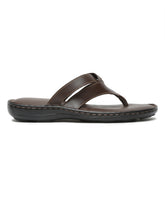 Load image into Gallery viewer, Men Leather Brown Thong Flip-Flop
