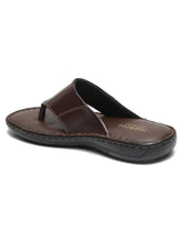 Load image into Gallery viewer, Teakwood Men Leather Brown Thong Flip-Flop
