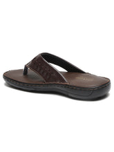 Load image into Gallery viewer, Teakwood Men Leather Brown Thong Flip-Flop