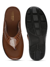 Load image into Gallery viewer, MEN LEATHER TAN THONG FLIP-FLOP
