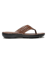 Load image into Gallery viewer, MEN LEATHER TAN THONG FLIP-FLOP