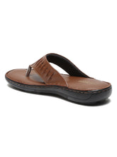Load image into Gallery viewer, MEN LEATHER TAN THONG FLIP-FLOP