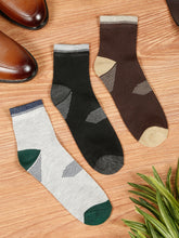 Load image into Gallery viewer, Teakwood Leathers Men's Pack Of 3 Cotton Above Ankle Length Socks