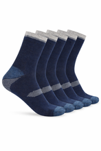 Load image into Gallery viewer, Teakwood Leathers Men's Pack Of 5 Cotton Above Ankle Length Socks