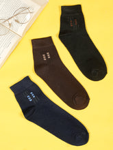 Load image into Gallery viewer, Teakwood Leathers Men's Pack Of 3 Cotton Above Ankle Length Socks