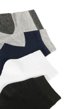 Load image into Gallery viewer, Teakwood Leathers Men's Black White Grey Navy Dark Grey Pack Of 5 Cotton Ankle Length Socks