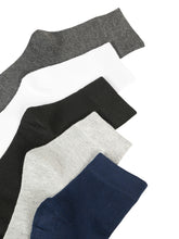 Load image into Gallery viewer, Teakwood Leathers Men's Black White Grey Navy Dark Grey Pack Of 5 Cotton Above Ankle Length Socks