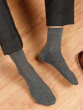 Load image into Gallery viewer, Teakwood Leathers Men's Black White Grey Navy Dark Grey Pack Of 5 Cotton Above Ankle Length Socks