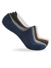 Load image into Gallery viewer, Teakwood Leathers Men's Black Brown Grey Navy Dark Grey Pack Of 5 Cotton Shoe Liner Socks