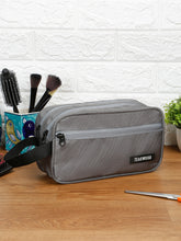 Load image into Gallery viewer, Teakwood Compact Dual-Zip Travel Toiletry Kit