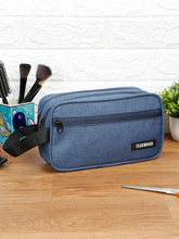 Load image into Gallery viewer, Teakwood Compact Dual-Zip Travel Toiletry Kit