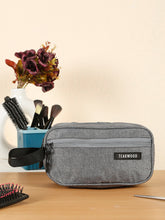 Load image into Gallery viewer, Teakwood Compact Dual-Zip Travel Toiletry Kit