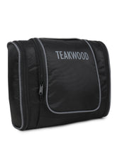 Load image into Gallery viewer, Teakwood Polyester Toiletry Kit Bag Black