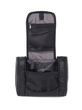 Load image into Gallery viewer, Teakwood Polyester Toiletry Kit Bag Black