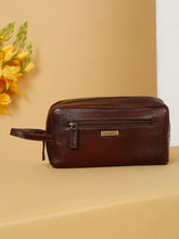 Load image into Gallery viewer, Unisex Leather Travel Toiletry Kit