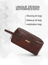 Load image into Gallery viewer, Unisex Leather Travel Toiletry Kit