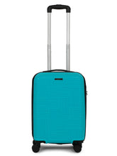 Load image into Gallery viewer, ANDAMAN AQUA GREEN Textured Zigzag Stripline Unisex Check-in Hardside Cabin Trolley Bag