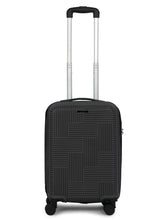 Load image into Gallery viewer, ANDAMAN BLACK Textured Zigzag Stripline Unisex Check-in Hardside Cabin Trolley Bag