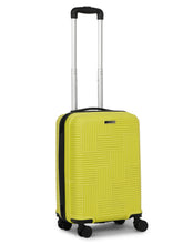 Load image into Gallery viewer, ANDAMAN LIME GREEN Textured Zigzag Stripline Unisex Check-in Hardside Cabin Trolley Bag