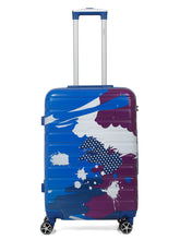 Load image into Gallery viewer, Blue Purple Abstract printed hard sided trolley bag