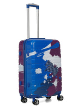 Load image into Gallery viewer, Blue Purple Abstract printed hard sided trolley bag