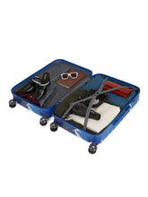 Load image into Gallery viewer, Blue Purple Abstract printed hard sided trolley bag