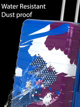 Load image into Gallery viewer, Blue Purple Abstract printed hard sided trolley bag