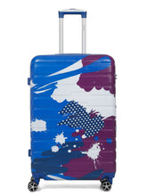 Load image into Gallery viewer, Blue Purple Abstract printed hard sided trolley bag