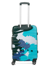 Load image into Gallery viewer, Green shade Abstract printed hard sided trolley bag