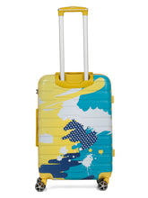 Load image into Gallery viewer, Yellow Abstract printed hard sided trolley bag