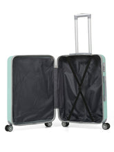 Load image into Gallery viewer, Aqua Blue Textured Hard-Sided Trolley Bag