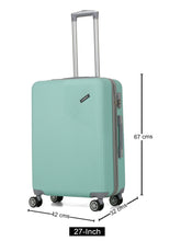 Load image into Gallery viewer, Aqua Blue Textured Hard-Sided Trolley Bag