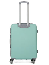 Load image into Gallery viewer, Aqua Blue Textured Hard-Sided Trolley Bag