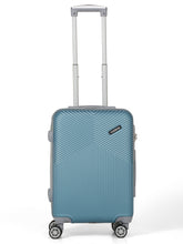 Load image into Gallery viewer, Blue Textured Hard-Sided Trolley Bag