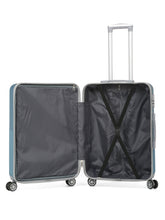 Load image into Gallery viewer, Blue Textured Hard-Sided Trolley Bag