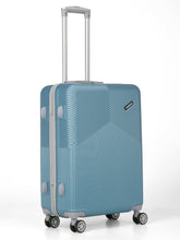 Load image into Gallery viewer, Blue Textured Hard-Sided Trolley Bag