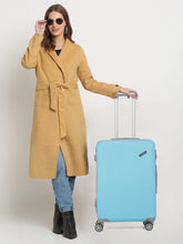 Load image into Gallery viewer, Sea Blue Textured Hard-Sided Trolley Bag