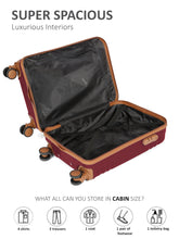 Load image into Gallery viewer, Teakwood Unisex Solid Hard Sided Cabin Florida Trolley Bag