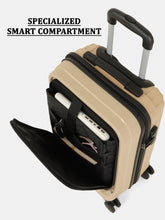 Load image into Gallery viewer, Teakwood Travel Trolley Luggage with 360° Dual Spinner Wheels, Unbreakable Hard Shell Body, Scratch-Resistant Finish, Side Combination Lock, Heavy-Duty Smooth Zippers, Mesh Organizer & Elastic Cross Straps, Small, Multicolor